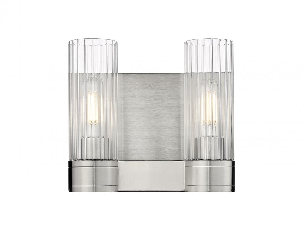 Empire - 2 Light - 11 inch - Satin Nickel - Bath Vanity Light