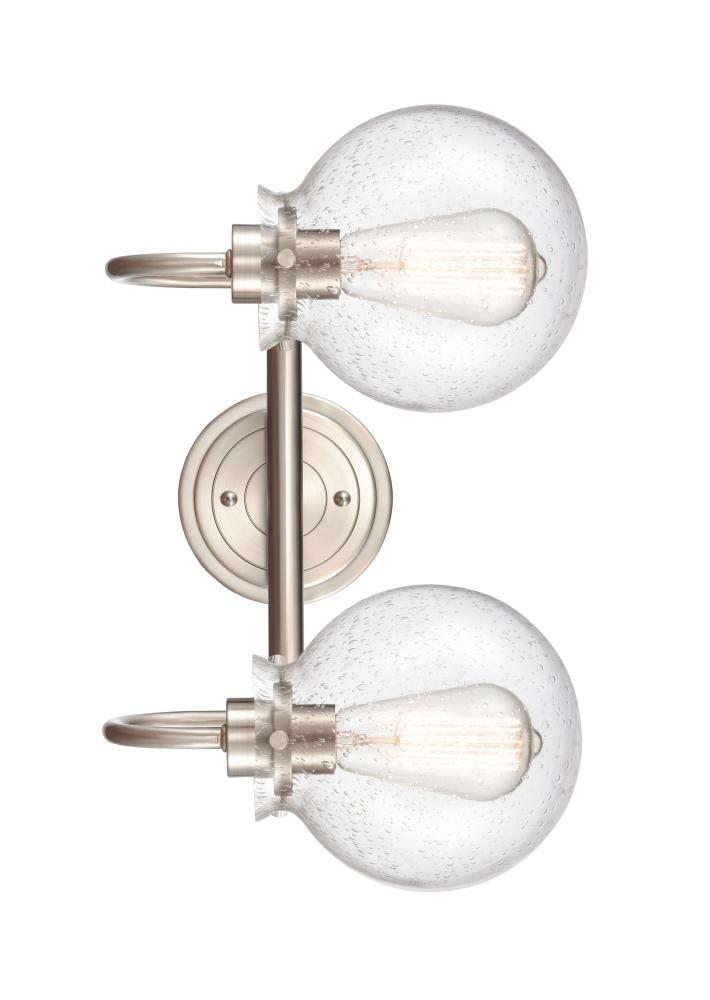 Olivia - 2 Light - 17 inch - Satin Nickel - Bath Vanity Light