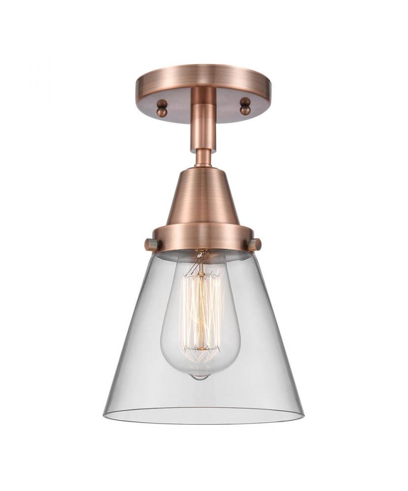 Cone - 1 Light - 6 inch - Antique Copper - Flush Mount