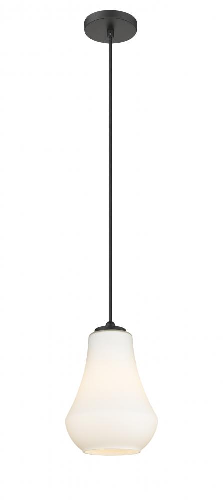 Fairfield - 1 Light - 7 inch - Matte Black - Cord hung - Mini Pendant