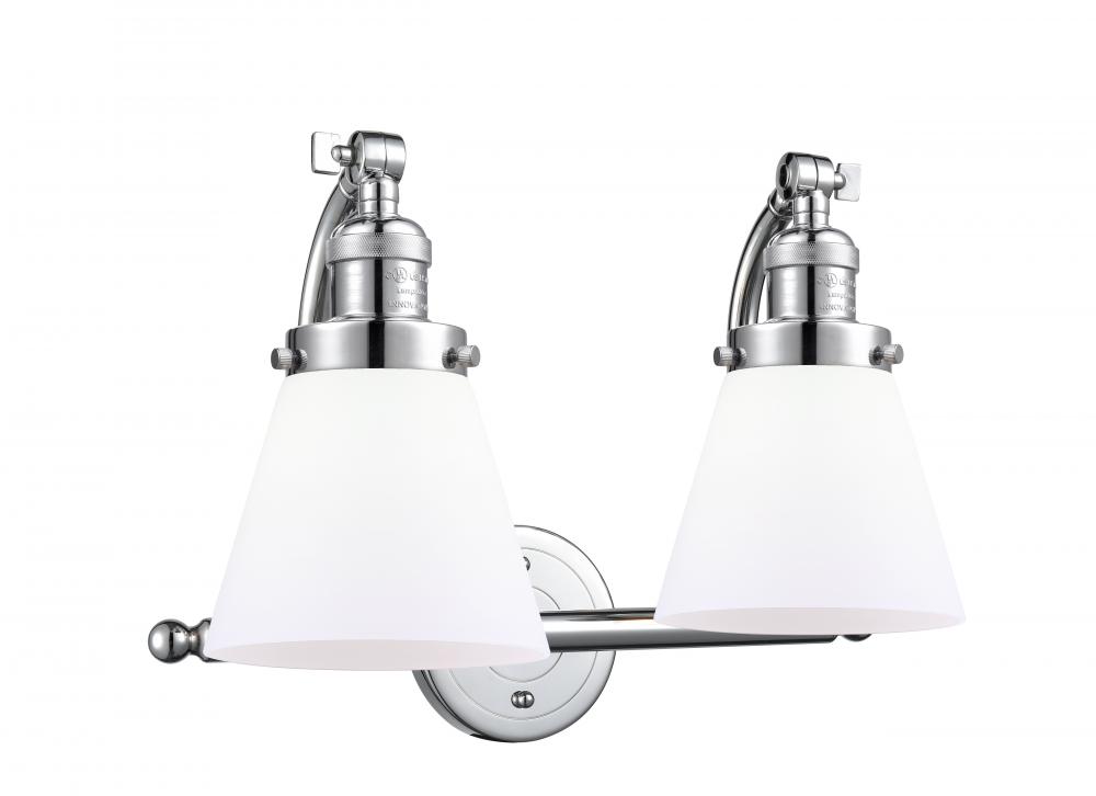 Cone - 2 Light - 18 inch - Polished Chrome - Bath Vanity Light