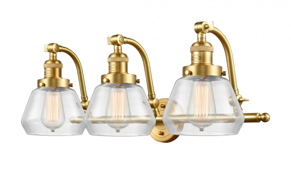 Fulton - 3 Light - 28 inch - Satin Gold - Bath Vanity Light