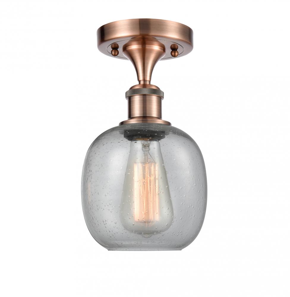 Belfast - 1 Light - 6 inch - Antique Copper - Semi-Flush Mount