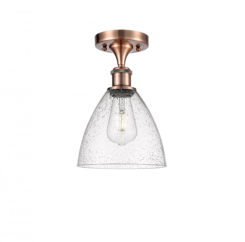 Bristol - 1 Light - 8 inch - Antique Copper - Semi-Flush Mount