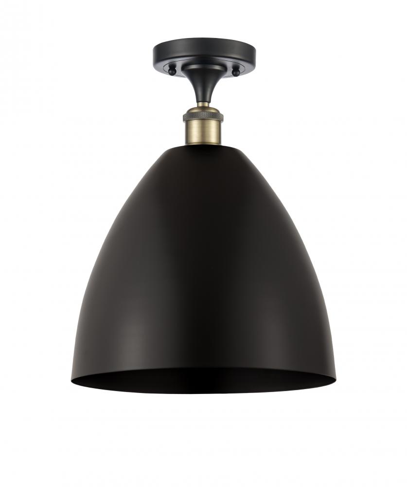 Bristol - 1 Light - 12 inch - Black Antique Brass - Semi-Flush Mount