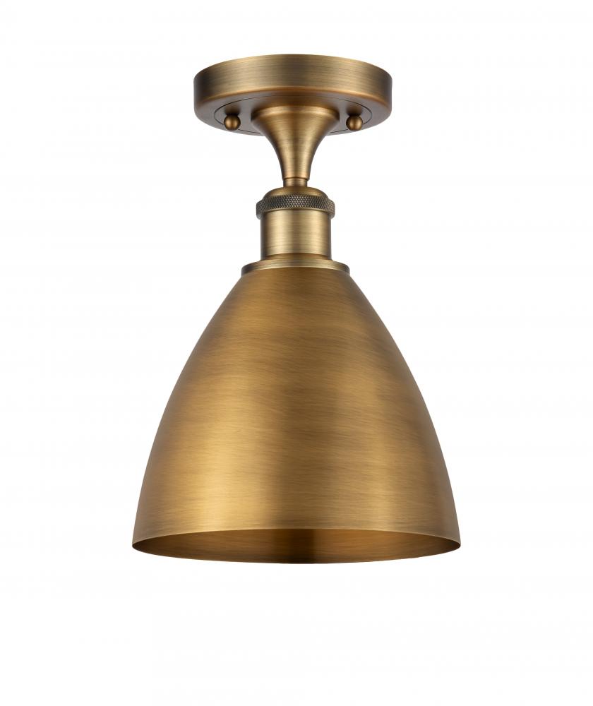 Bristol - 1 Light - 8 inch - Brushed Brass - Semi-Flush Mount