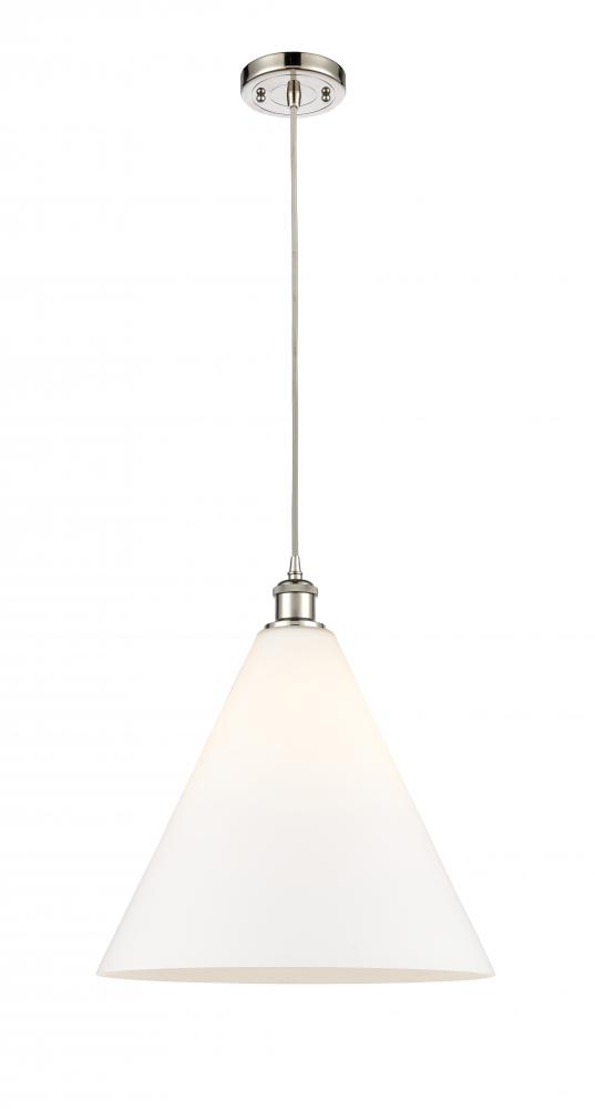 Berkshire - 1 Light - 16 inch - Polished Nickel - Cord hung - Pendant