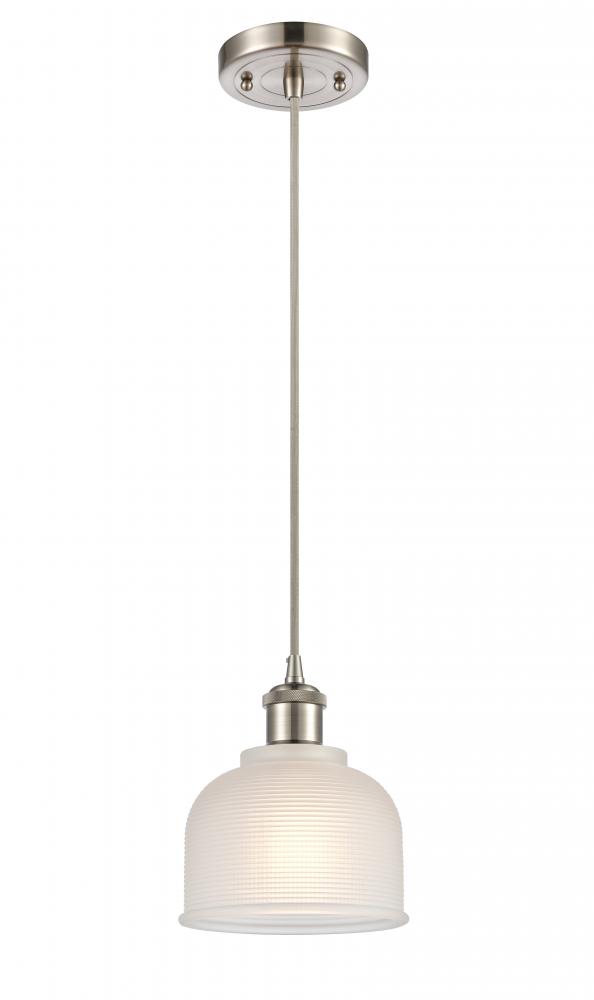 Dayton - 1 Light - 6 inch - Brushed Satin Nickel - Cord hung - Mini Pendant