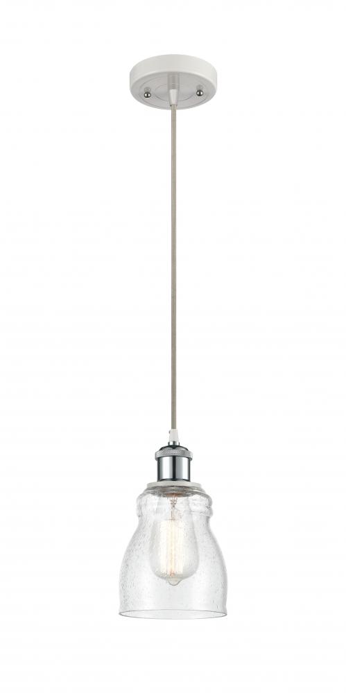 Ellery - 1 Light - 5 inch - White Polished Chrome - Cord hung - Mini Pendant