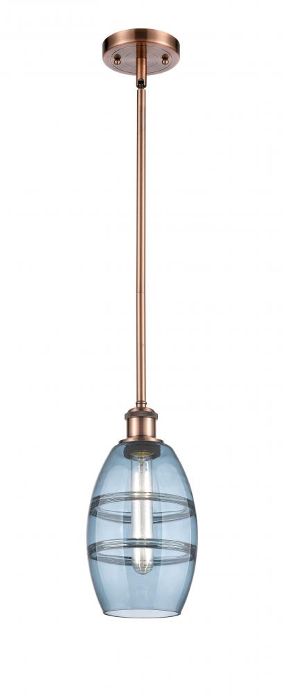 Vaz - 1 Light - 6 inch - Antique Copper - Mini Pendant