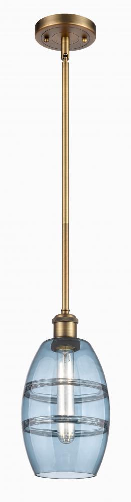 Vaz - 1 Light - 6 inch - Brushed Brass - Mini Pendant