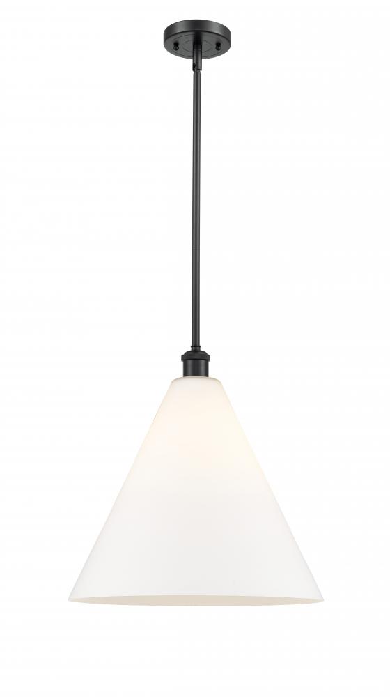 Berkshire - 1 Light - 16 inch - Matte Black - Pendant