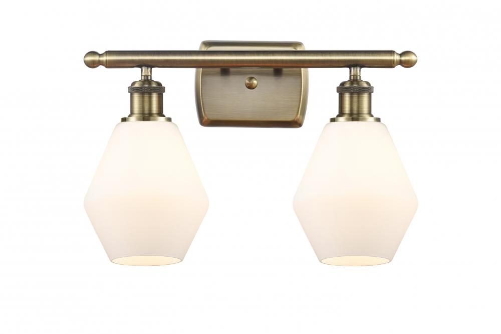 Cindyrella - 2 Light - 16 inch - Antique Brass - Bath Vanity Light