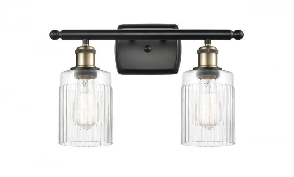 Hadley - 2 Light - 15 inch - Black Antique Brass - Bath Vanity Light