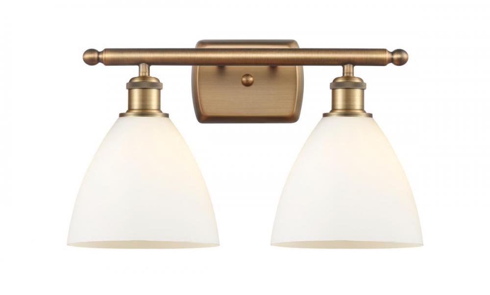 Bristol - 2 Light - 18 inch - Brushed Brass - Bath Vanity Light