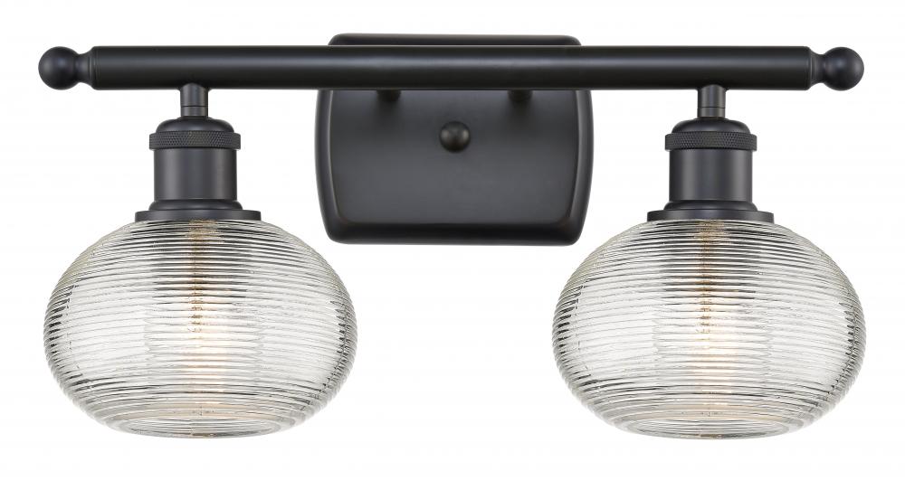 Ithaca - 2 Light - 16 inch - Matte Black - Bath Vanity Light