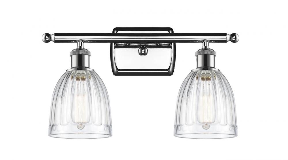 Brookfield - 2 Light - 16 inch - Polished Chrome - Bath Vanity Light