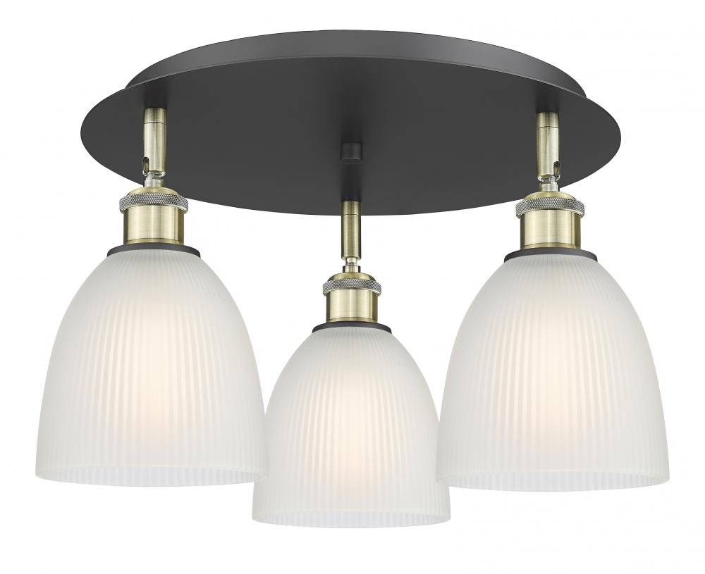 Castile - 3 Light - 18 inch - Black Antique Brass - Flush Mount