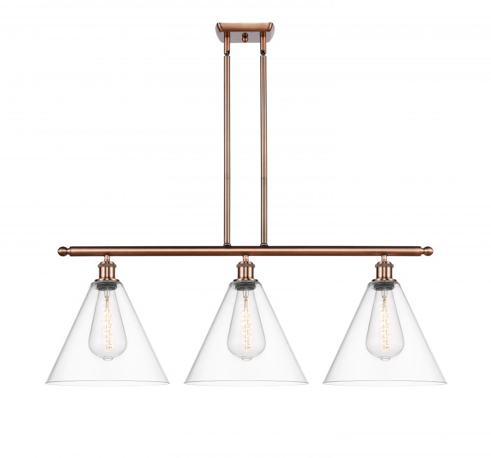 Berkshire - 3 Light - 39 inch - Antique Copper - Cord hung - Island Light