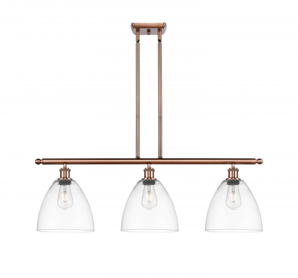 Bristol - 3 Light - 36 inch - Antique Copper - Cord hung - Island Light