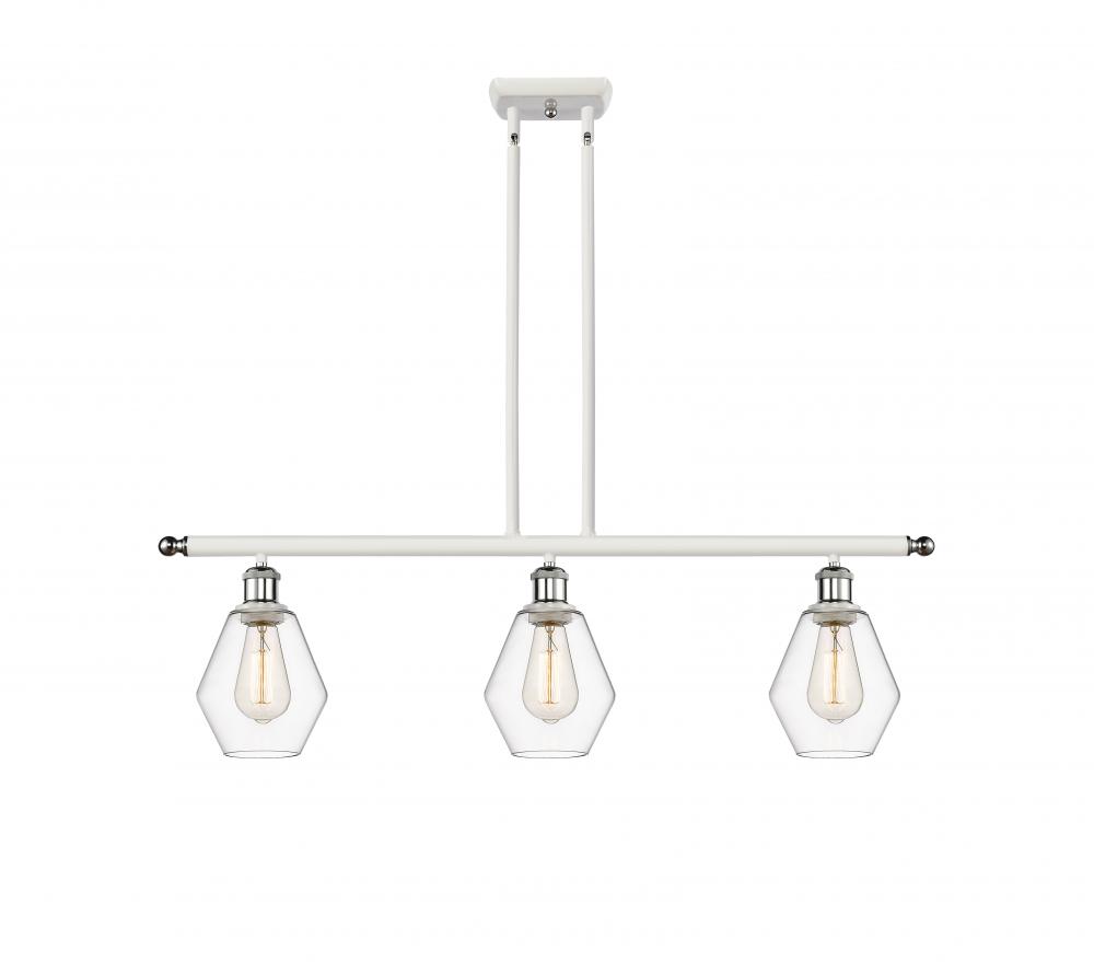 Cindyrella - 3 Light - 36 inch - White Polished Chrome - Cord hung - Island Light