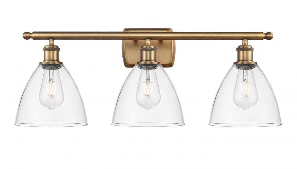 Bristol - 3 Light - 28 inch - Brushed Brass - Bath Vanity Light