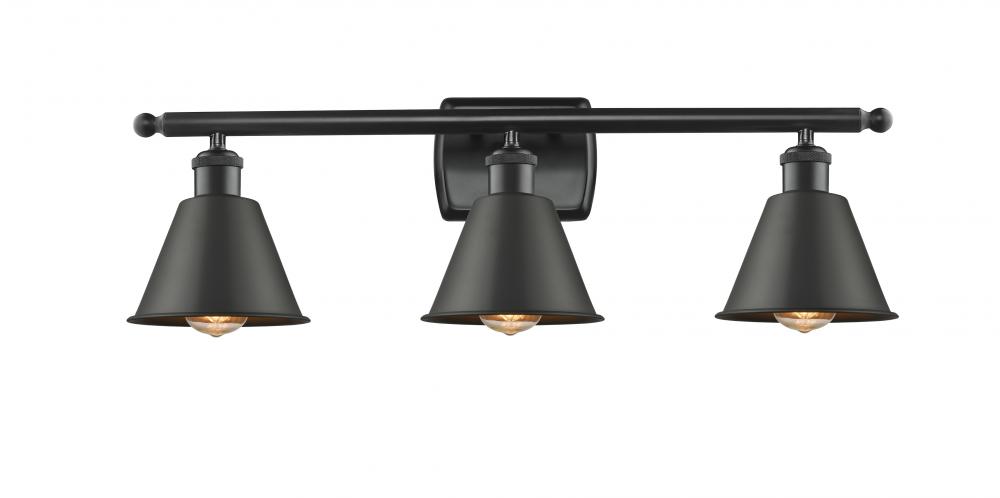 Smithfield - 3 Light - 27 inch - Matte Black - Bath Vanity Light