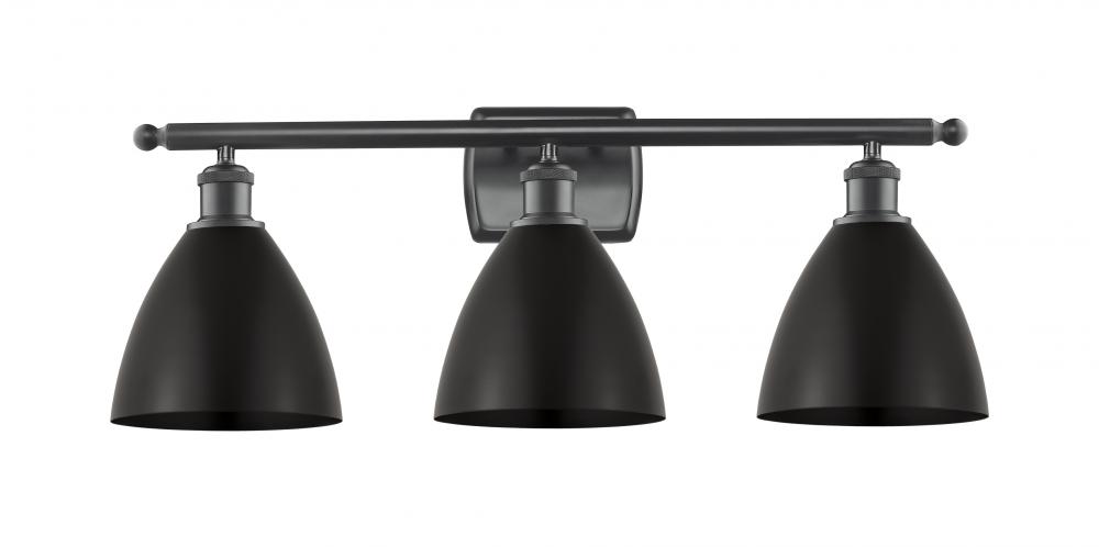 Bristol - 3 Light - 28 inch - Matte Black - Bath Vanity Light