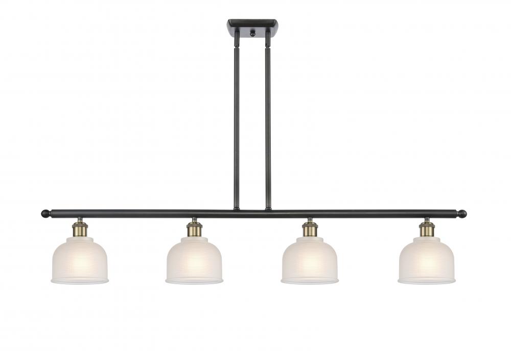 Dayton - 4 Light - 48 inch - Black Antique Brass - Cord hung - Island Light