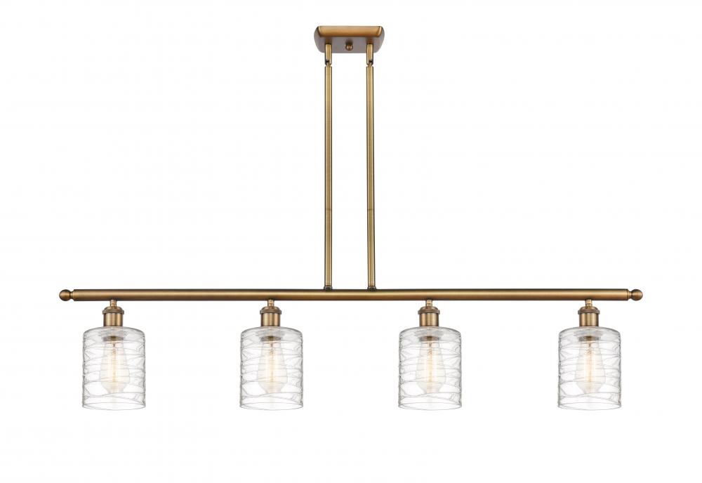 Cobbleskill - 4 Light - 48 inch - Brushed Brass - Cord hung - Island Light