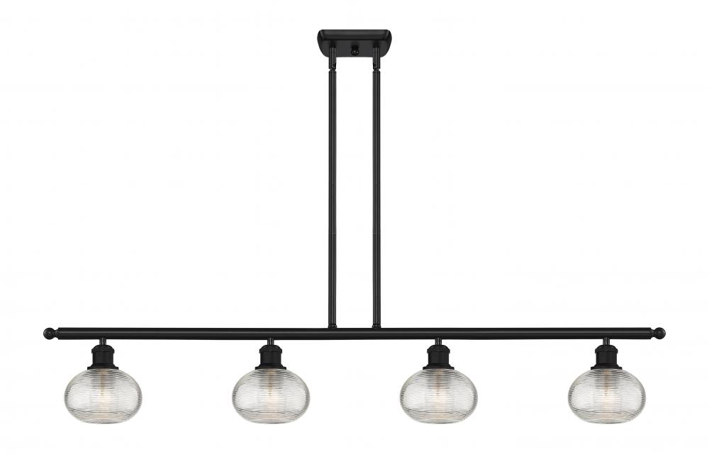 Ithaca - 4 Light - 48 inch - Matte Black - Cord hung - Island Light