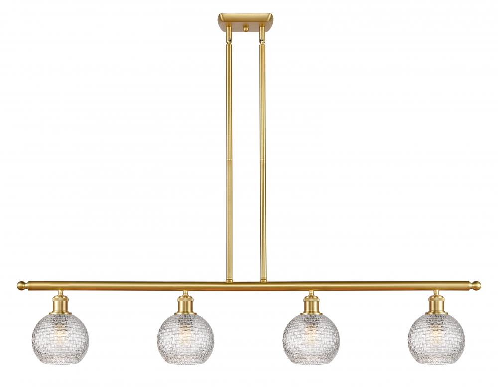 Athens - 4 Light - 48 inch - Satin Gold - Cord hung - Island Light