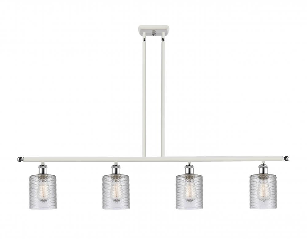 Cobbleskill - 4 Light - 48 inch - White Polished Chrome - Cord hung - Island Light