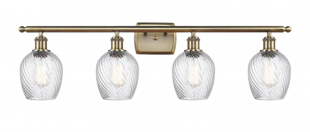 Salina - 4 Light - 36 inch - Antique Brass - Bath Vanity Light