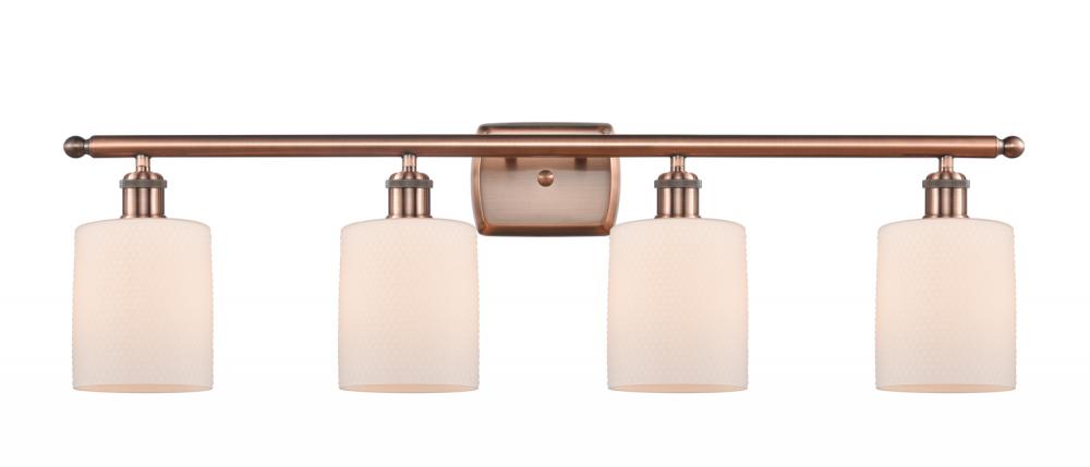 Cobbleskill - 4 Light - 35 inch - Antique Copper - Bath Vanity Light