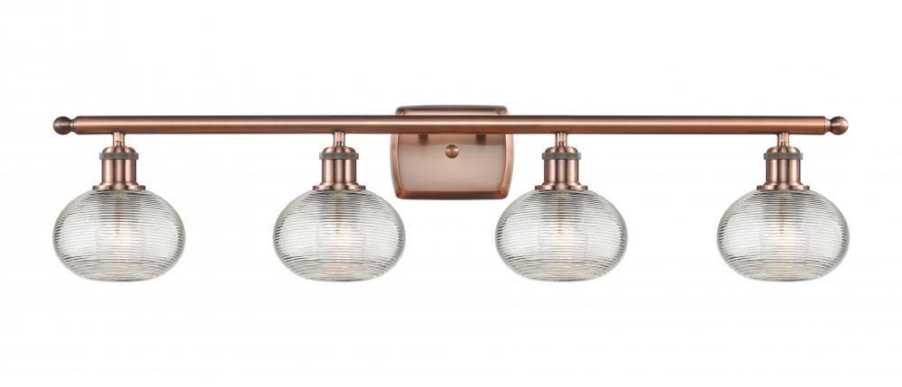 Ithaca - 4 Light - 36 inch - Antique Copper - Bath Vanity Light