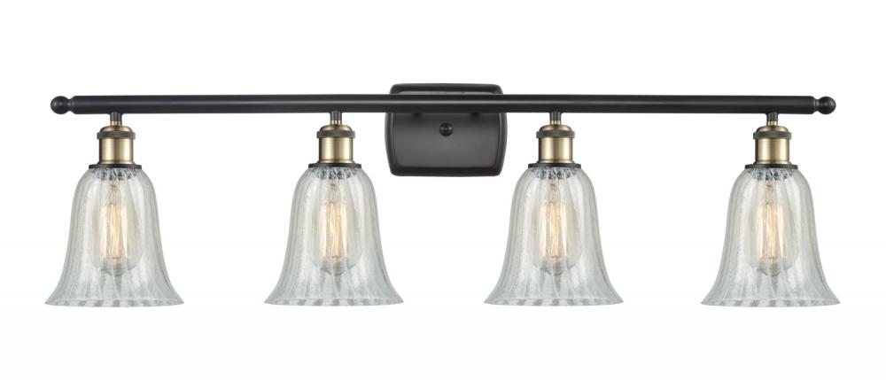 Hanover - 4 Light - 36 inch - Black Antique Brass - Bath Vanity Light