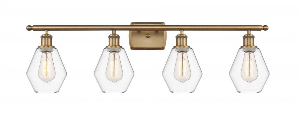 Cindyrella - 4 Light - 36 inch - Brushed Brass - Bath Vanity Light