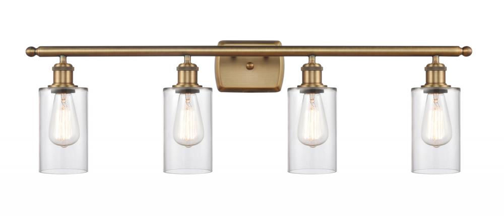 Clymer - 4 Light - 34 inch - Brushed Brass - Bath Vanity Light