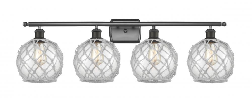 Farmhouse Rope - 4 Light - 38 inch - Oil Rubbed Bronze - Bath Vanity Light