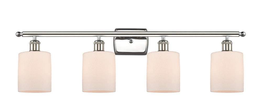 Cobbleskill - 4 Light - 35 inch - Polished Nickel - Bath Vanity Light