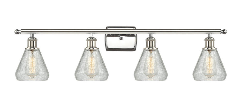 Conesus - 4 Light - 36 inch - Polished Nickel - Bath Vanity Light