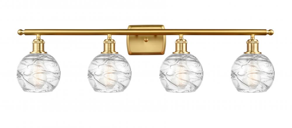 Athens Deco Swirl - 4 Light - 36 inch - Satin Gold - Bath Vanity Light