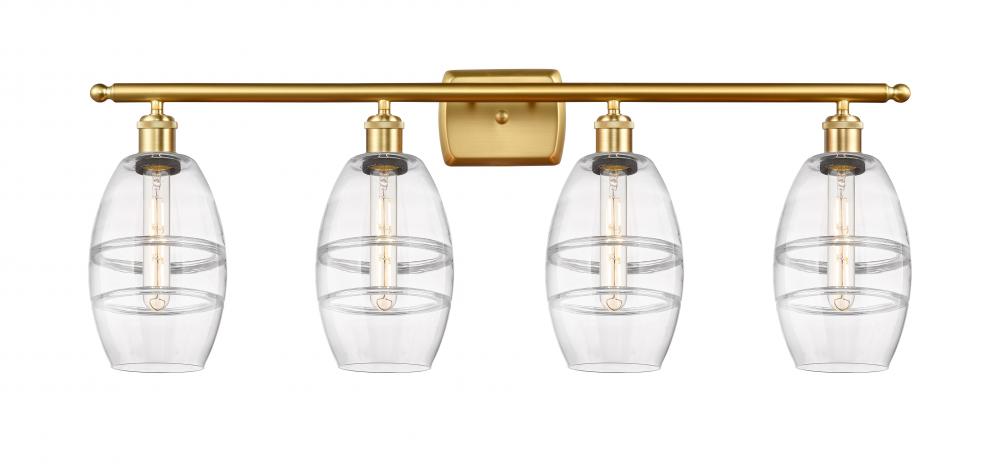 Vaz - 4 Light - 36 inch - Satin Gold - Bath Vanity Light