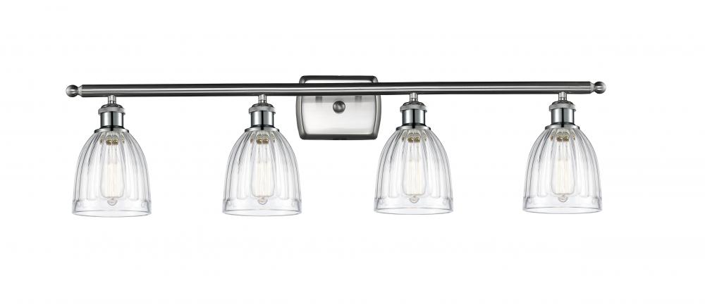 Brookfield - 4 Light - 36 inch - Brushed Satin Nickel - Bath Vanity Light