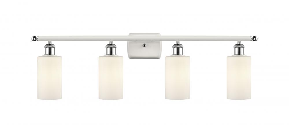 Clymer - 4 Light - 34 inch - White Polished Chrome - Bath Vanity Light