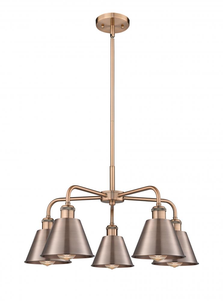 Ballston - 5 Light - 25 inch - Antique Copper - Chandelier