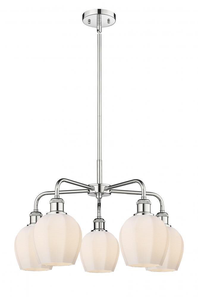 Norfolk - 5 Light - 24 inch - Polished Chrome - Chandelier