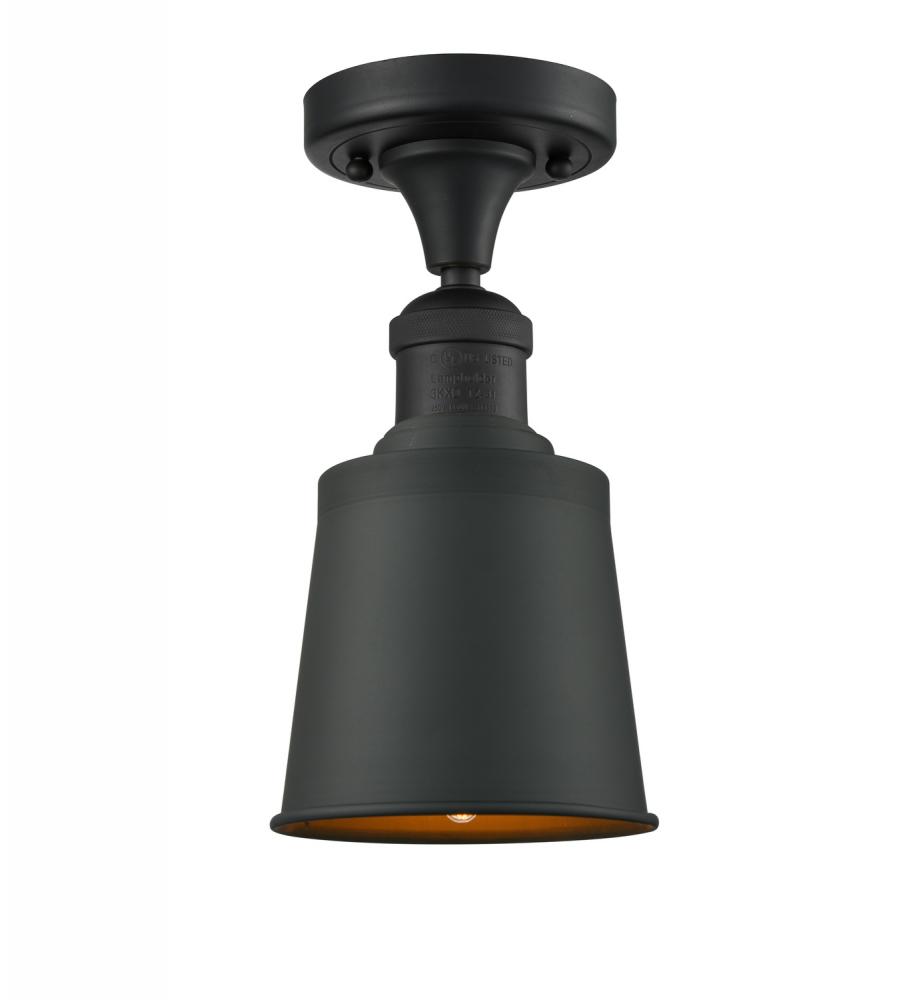 Addison - 1 Light - 5 inch - Matte Black - Semi-Flush Mount