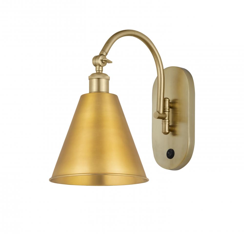 Berkshire - 1 Light - 8 inch - Satin Gold - Sconce